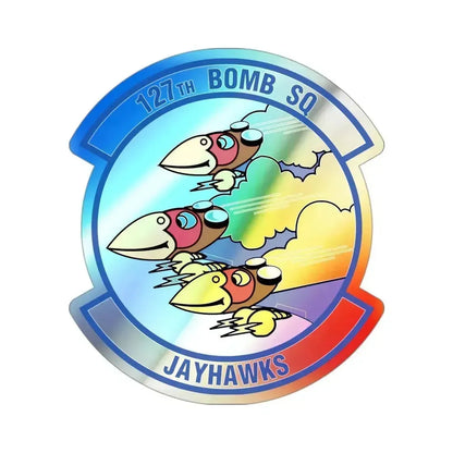 127 Bomber Squadron (U.S. Air Force) Holographic STICKER Die-Cut Vinyl Decal 3 Inch Holographic - The Sticker Space