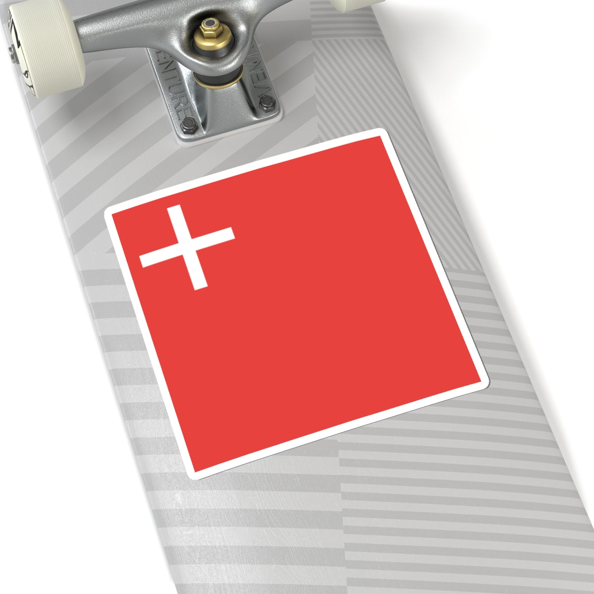 Flag of Canton of Schwyz (Switzerland) STICKER Vinyl Kiss-Cut Decal