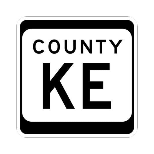 WIS County KE (Wisconsin) (Road Sign) STICKER Vinyl Kiss-Cut Decal