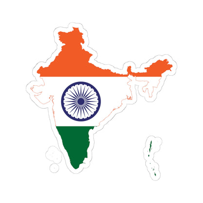 Flag-map of India de-facto (India) STICKER Vinyl Kiss-Cut Decal