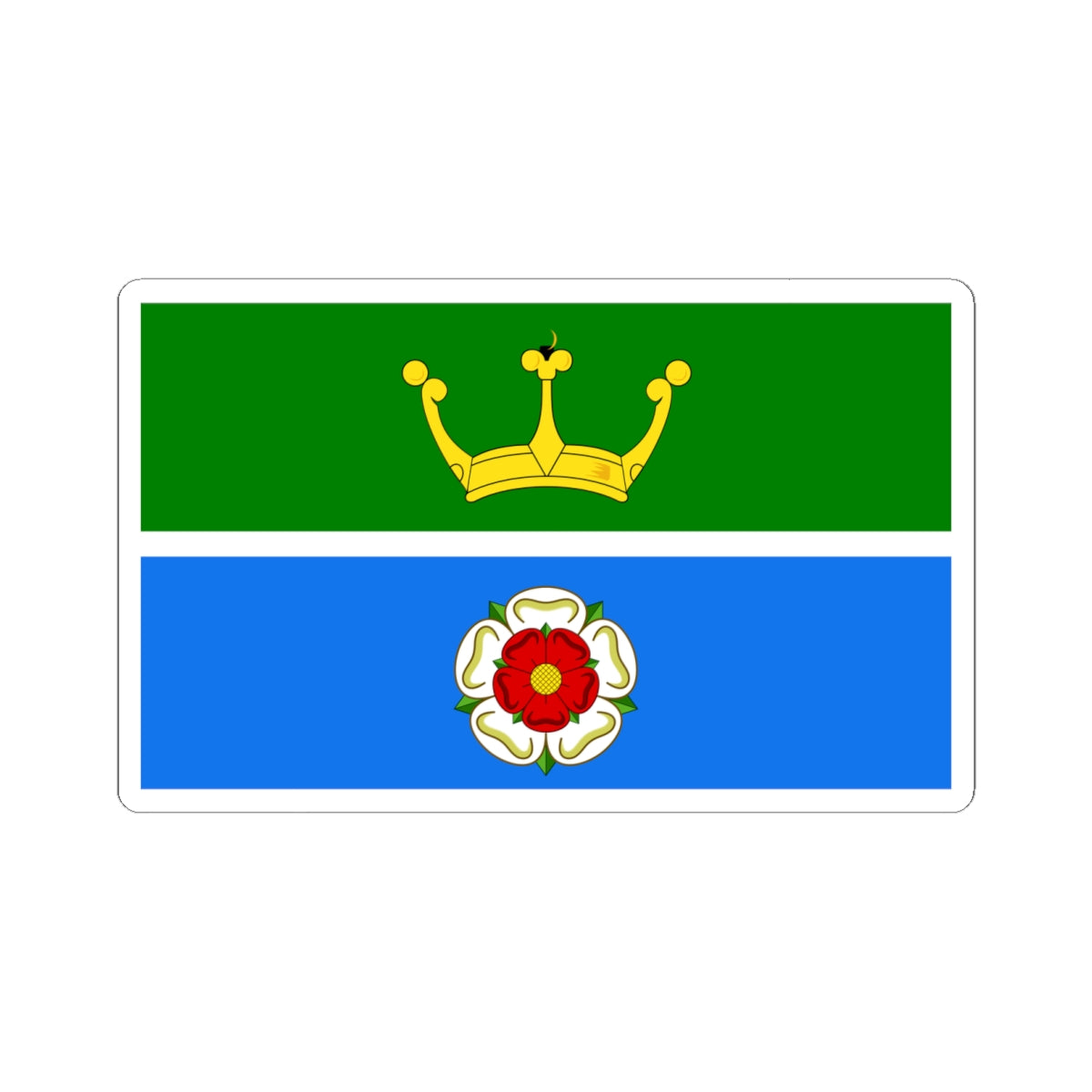 Hampshire green and blue flag (England) STICKER Vinyl Kiss-Cut Decal