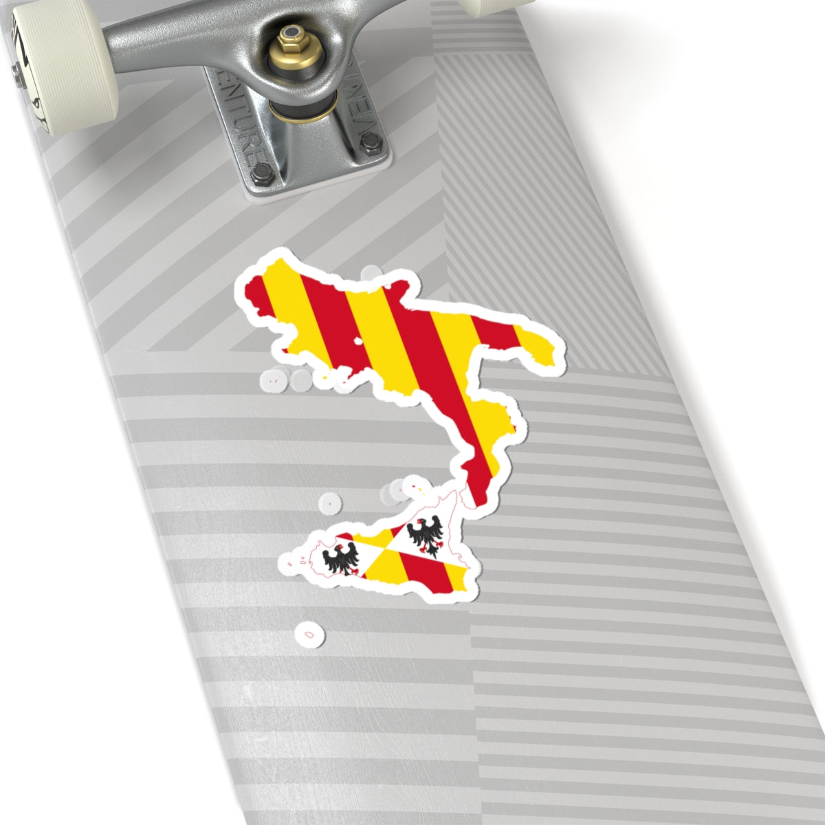 Flag map of the Kingdom of Sicily (Italy) STICKER Vinyl Kiss-Cut Decal