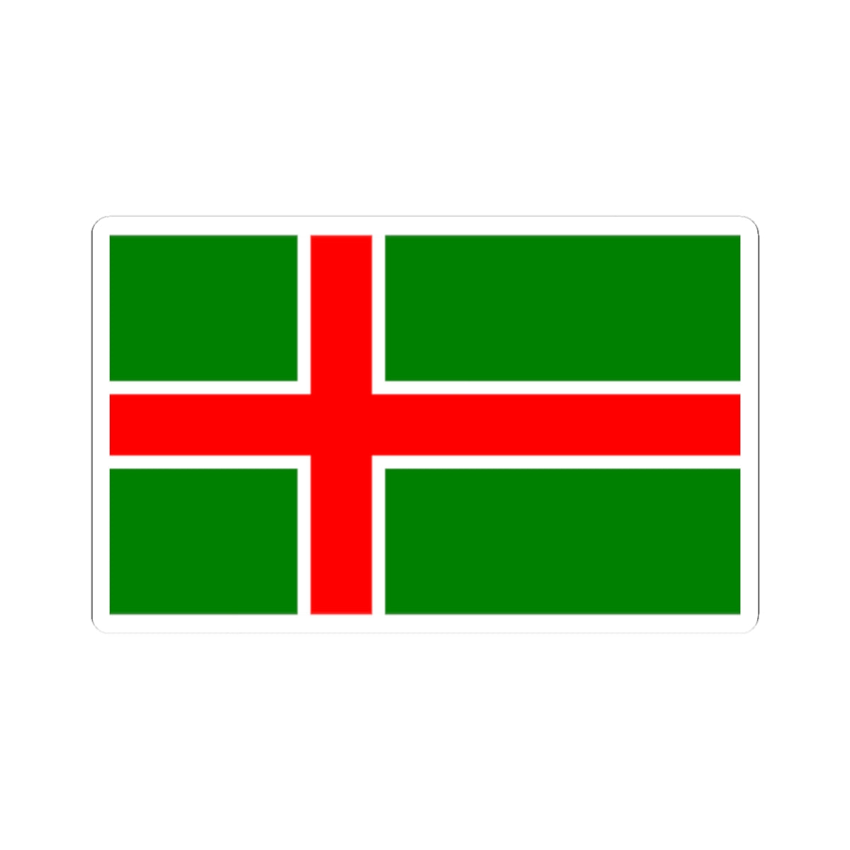 Flag of Smaland (Sweden) STICKER Vinyl Kiss-Cut Decal