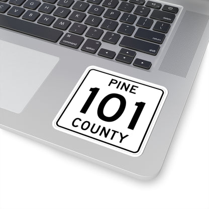 Pine County Route 101 MN (Minnesota) (Road Sign) STICKER Vinyl Kiss-Cut Decal