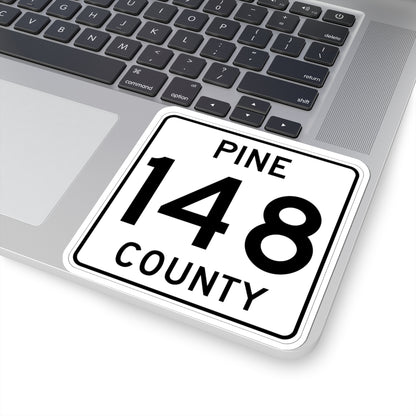 Pine County Route 148 MN (Minnesota) (Road Sign) STICKER Vinyl Kiss-Cut Decal