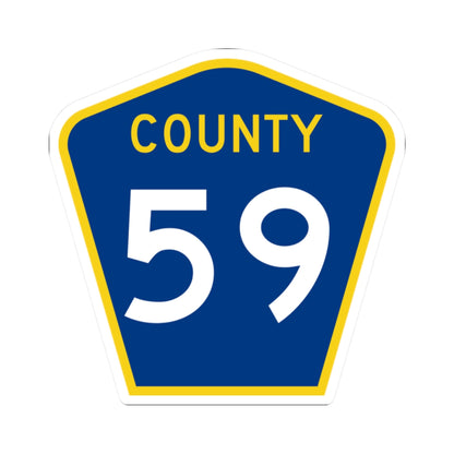 County 59 MN (Minnesota) (Road Sign) STICKER Vinyl Kiss-Cut Decal