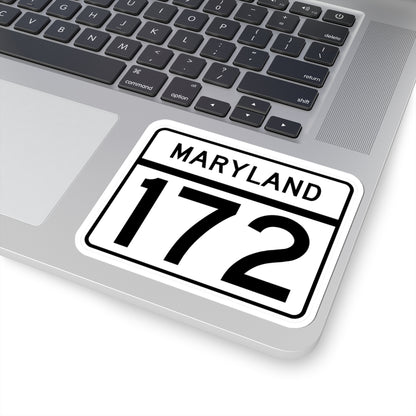 MD Route 172 (Maryland) (Road Sign) STICKER Vinyl Kiss-Cut Decal