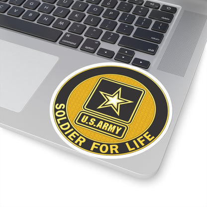 Soldier for Life Lapel Button (U.S. Army) STICKER Vinyl Kiss-Cut Decal