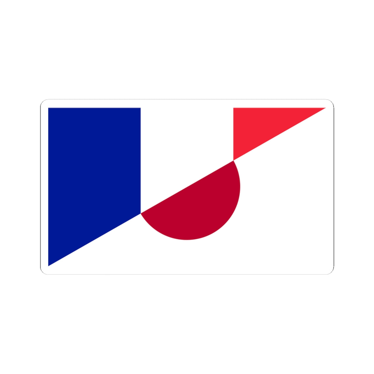 Flag of France and Japan (France) STICKER Vinyl Kiss-Cut Decal