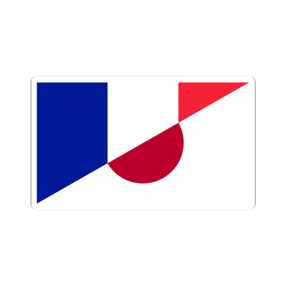 Flag of France and Japan (France) STICKER Vinyl Kiss-Cut Decal