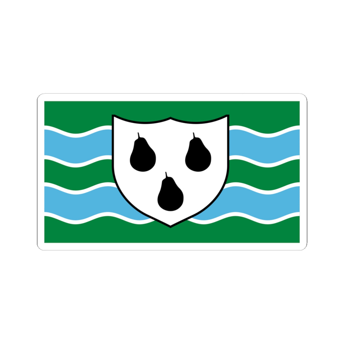 Flag of Worcestershire (England) STICKER Vinyl Kiss-Cut Decal