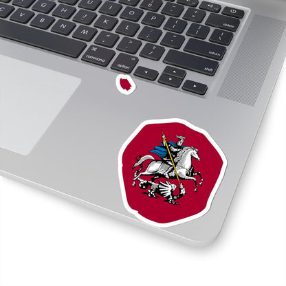 Flag-map of Moscow 1995 (Russia) STICKER Vinyl Kiss-Cut Decal