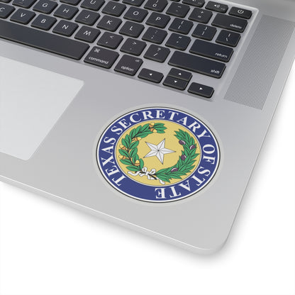 Seal of Texas Secretary of State - STICKER Vinyl Kiss-Cut Decal