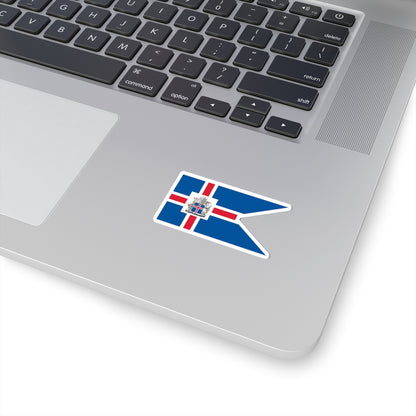 Flag of the President of Iceland (Iceland) STICKER Vinyl Kiss-Cut Decal