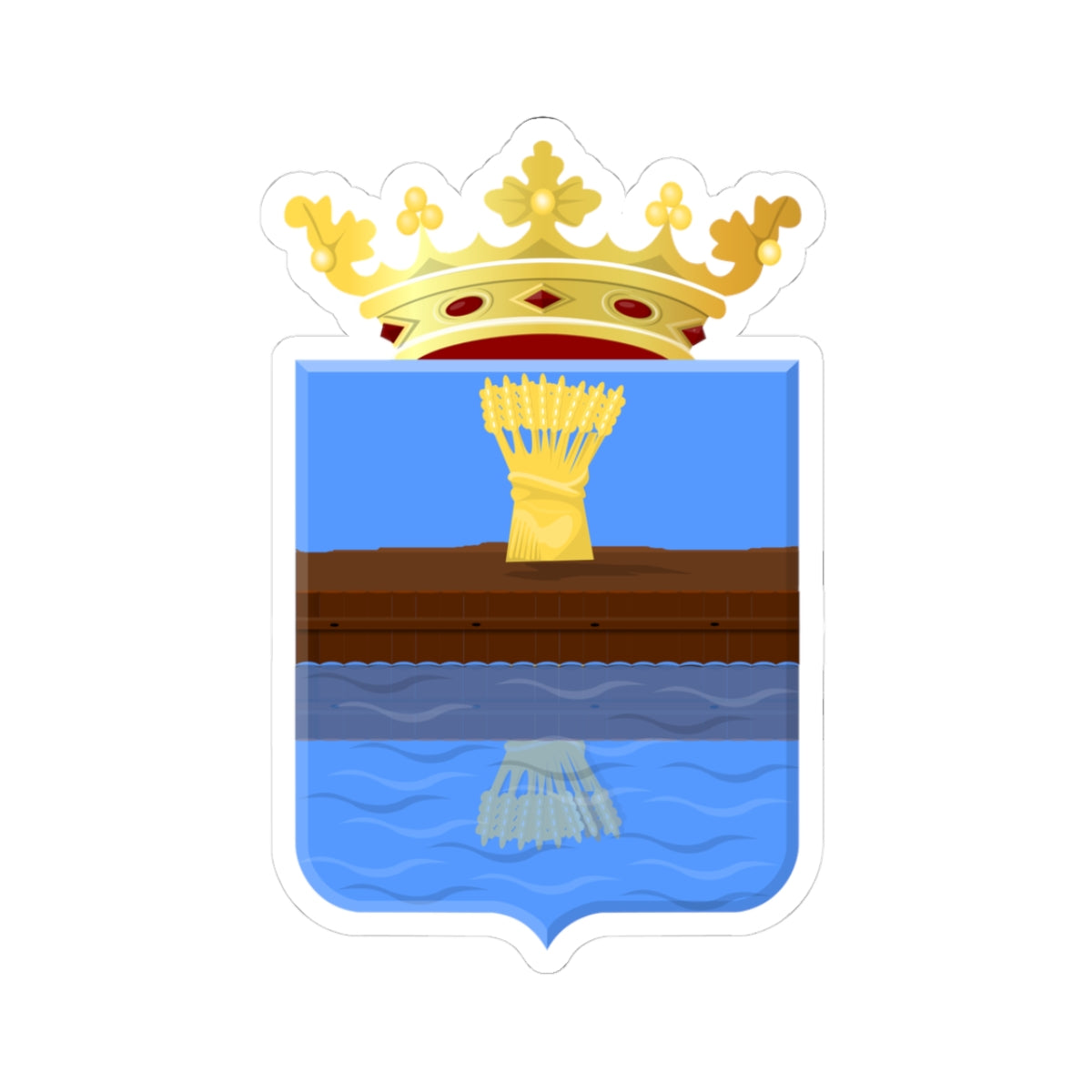 Barradeel wapen (Netherlands) (Coat of Arms) STICKER Vinyl Kiss-Cut Decal