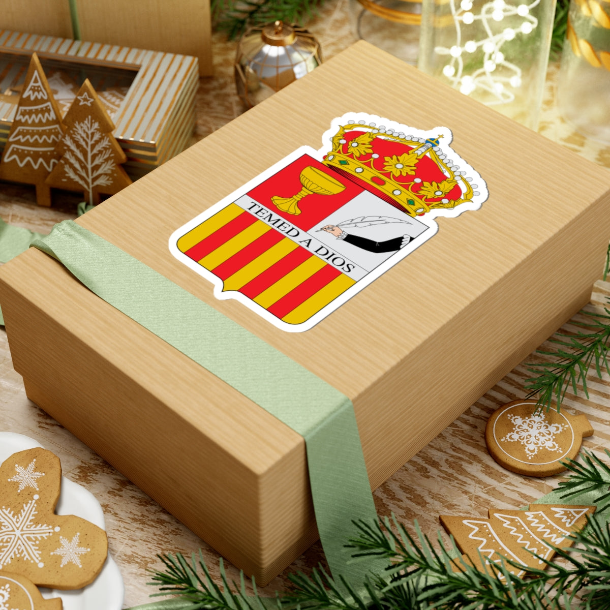 Escudo de Calcena (Spain) (Coat of Arms) STICKER Vinyl Kiss-Cut Decal