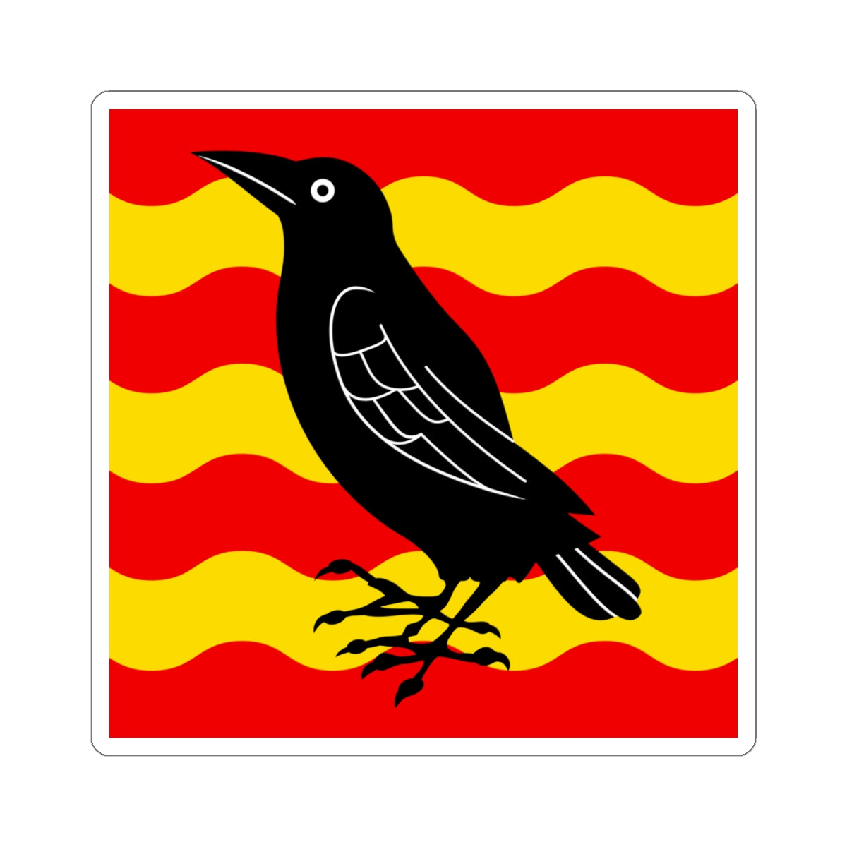 CHE Etagnieres Flag (Switzerland) STICKER Vinyl Kiss-Cut Decal