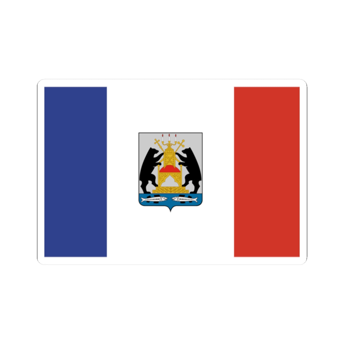 Flag of Novgorod Oblast (Russia) STICKER Vinyl Kiss-Cut Decal