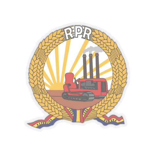Coat of arms of Romania (January-March 1948) - STICKER Vinyl Kiss-Cut Decal