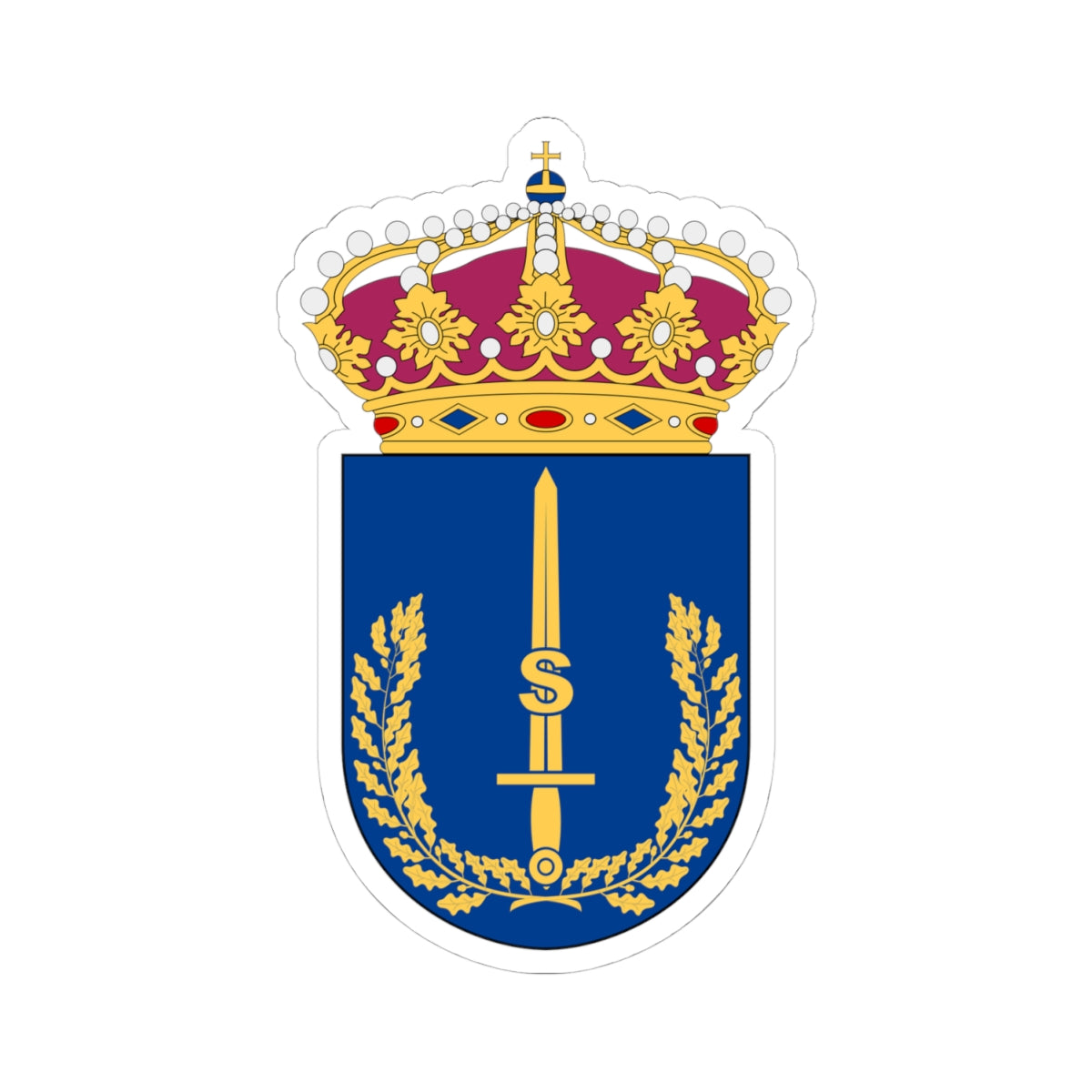 Södra militärområdesstab vapen (Sweden) (Coat of Arms) STICKER Vinyl Kiss-Cut Decal