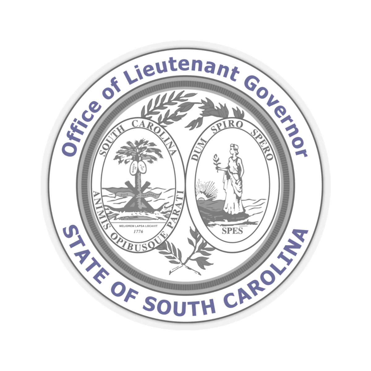 Seal of the Lieutenant Governor of South Carolina - STICKER Vinyl Kiss-Cut Decal