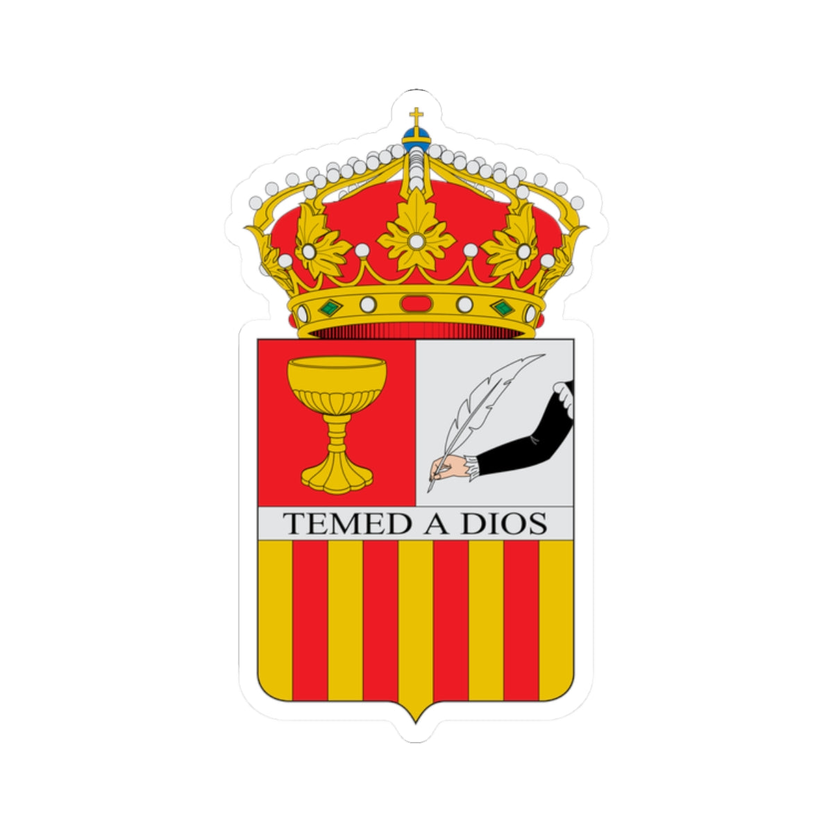 Escudo de Calcena (Spain) (Coat of Arms) STICKER Vinyl Kiss-Cut Decal
