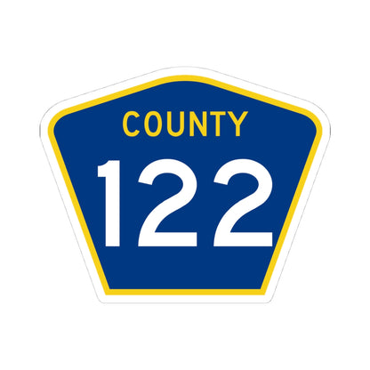 County 122 MN (Minnesota) (Road Sign) STICKER Vinyl Kiss-Cut Decal