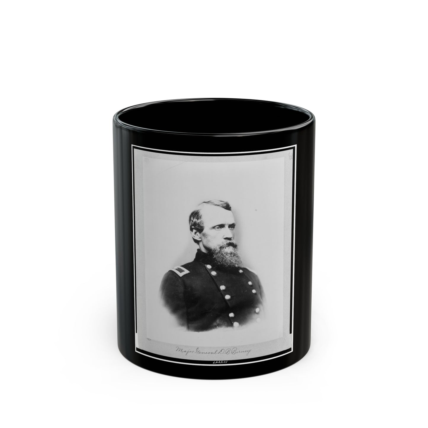 Major General D.B. Birney, Head-And-Shoulders Portrait, Facing Right (U.S. Civil War) Black Coffee Mug