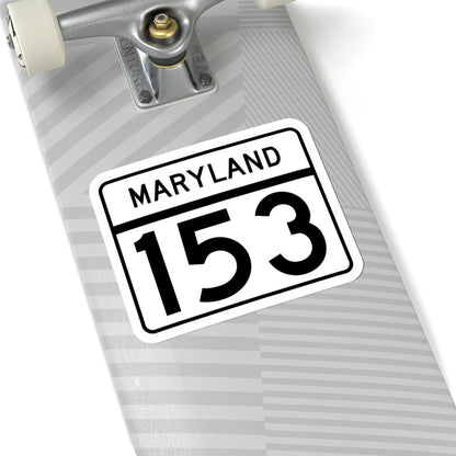 MD Route 153 (Maryland) (Road Sign) STICKER Vinyl Kiss-Cut Decal