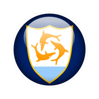 Flag orb Anguilla (United Kingdom) STICKER Vinyl Kiss-Cut Decal