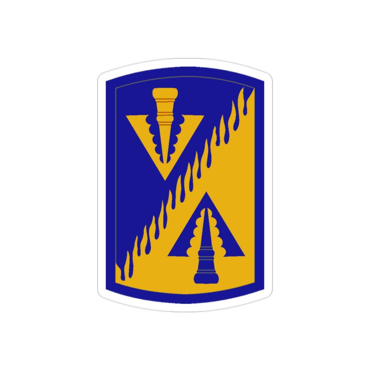 128 Aviation Brigade (U.S. Army) REVERSE PRINT Transparent STICKER-2" × 2"-The Sticker Space