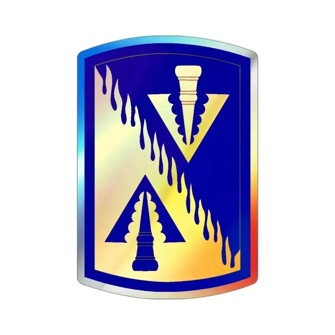 128 Aviation Brigade (U.S. Army) Holographic STICKER Die-Cut Vinyl Decal 3 Inch Holographic - The Sticker Space