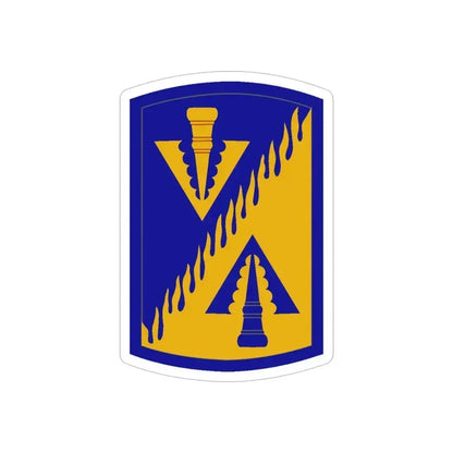 128 Aviation Brigade (U.S. Army) REVERSE PRINT Transparent Die-Cut STICKER 5 Inch Die-Cut Transparent - The Sticker Space