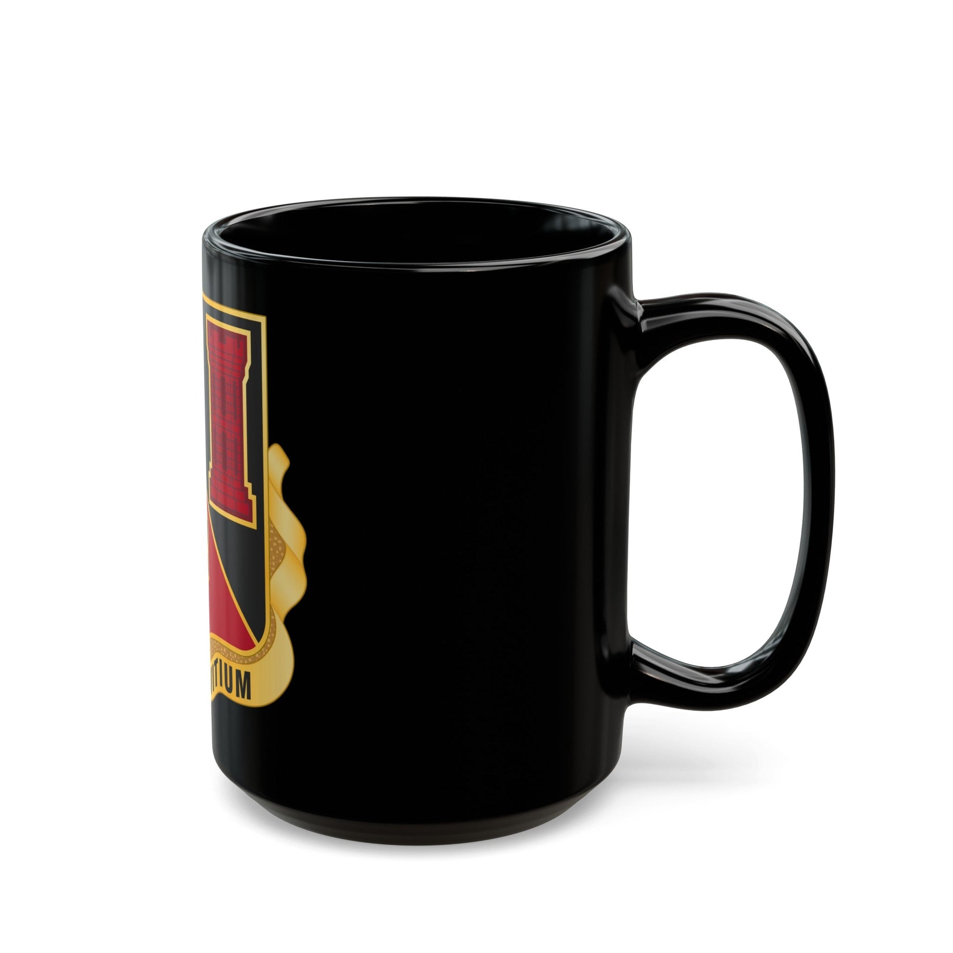 128 Engineer Battalion Nebraska National Guard (U.S. Army) Black Coffee Mug-The Sticker Space