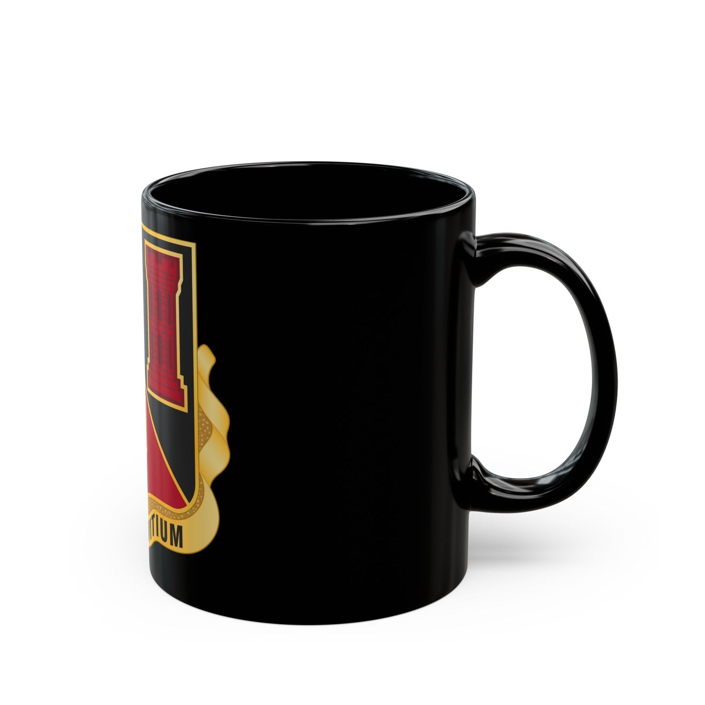 128 Engineer Battalion Nebraska National Guard (U.S. Army) Black Coffee Mug-The Sticker Space