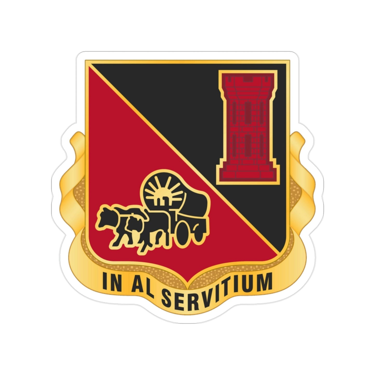 128 Engineer Battalion Nebraska National Guard (U.S. Army) Transparent STICKER Die-Cut Vinyl Decal-2 Inch-The Sticker Space