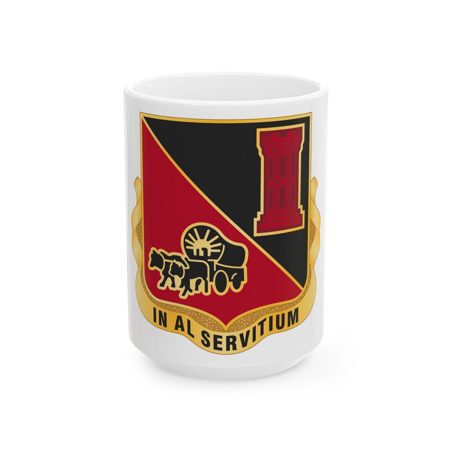 128 Engineer Battalion Nebraska National Guard (U.S. Army) White Coffee Mug-15oz-The Sticker Space