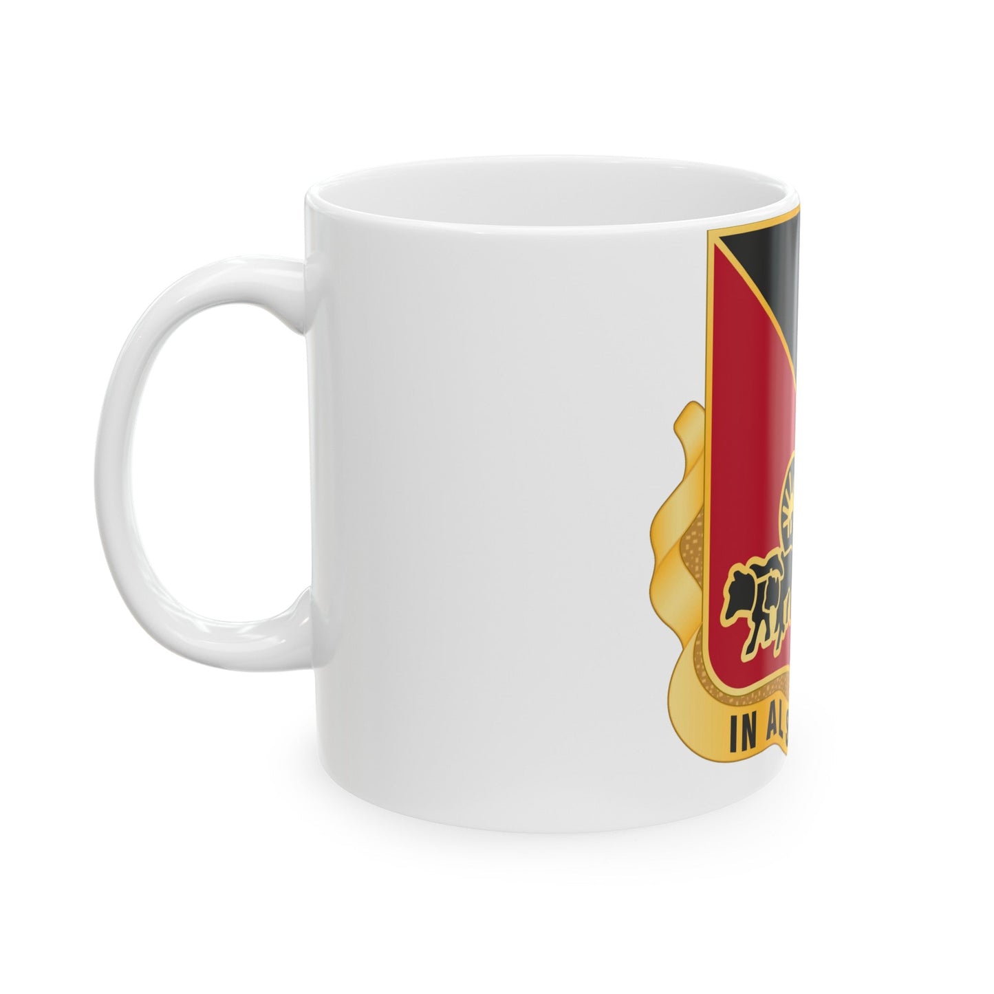128 Engineer Battalion Nebraska National Guard (U.S. Army) White Coffee Mug-The Sticker Space