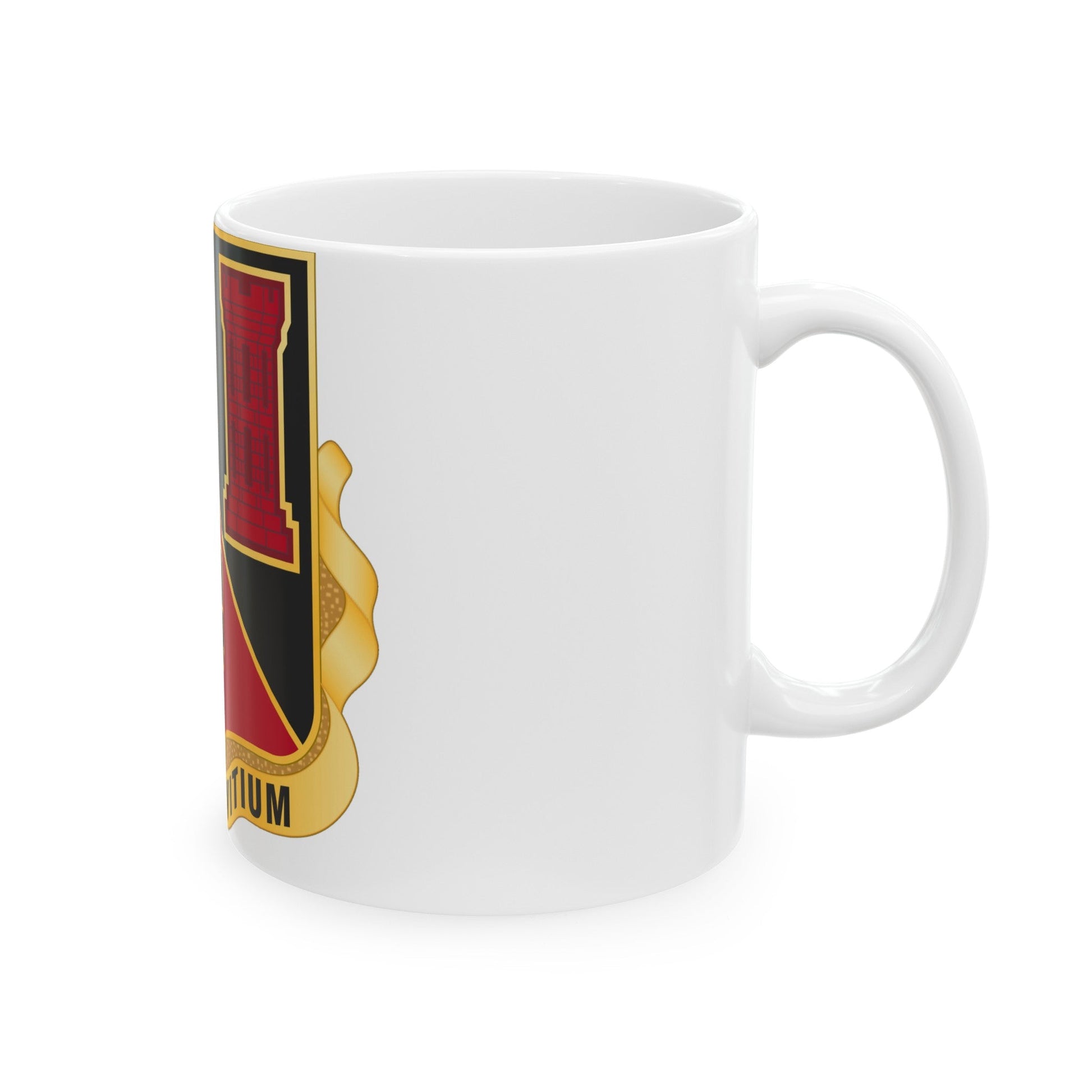 128 Engineer Battalion Nebraska National Guard (U.S. Army) White Coffee Mug-The Sticker Space