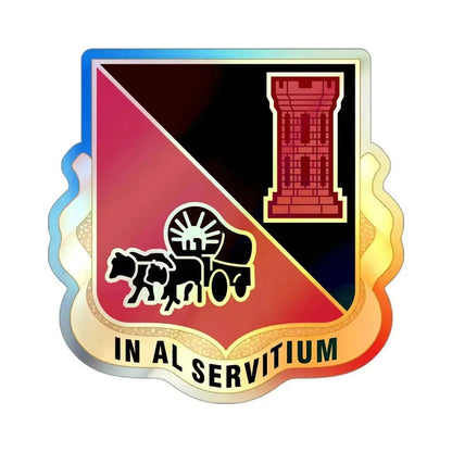128 Engineer Battalion Nebraska National Guard (U.S. Army) Holographic STICKER Die-Cut Vinyl Decal 3 Inch Holographic - The Sticker Space