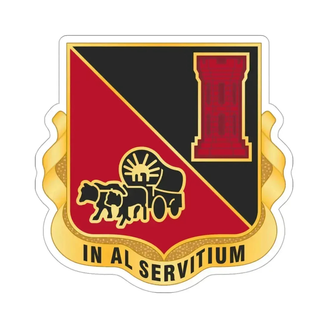 128 Engineer Battalion Nebraska National Guard (U.S. Army) STICKER Vinyl Die-Cut Decal 3 Inch - The Sticker Space