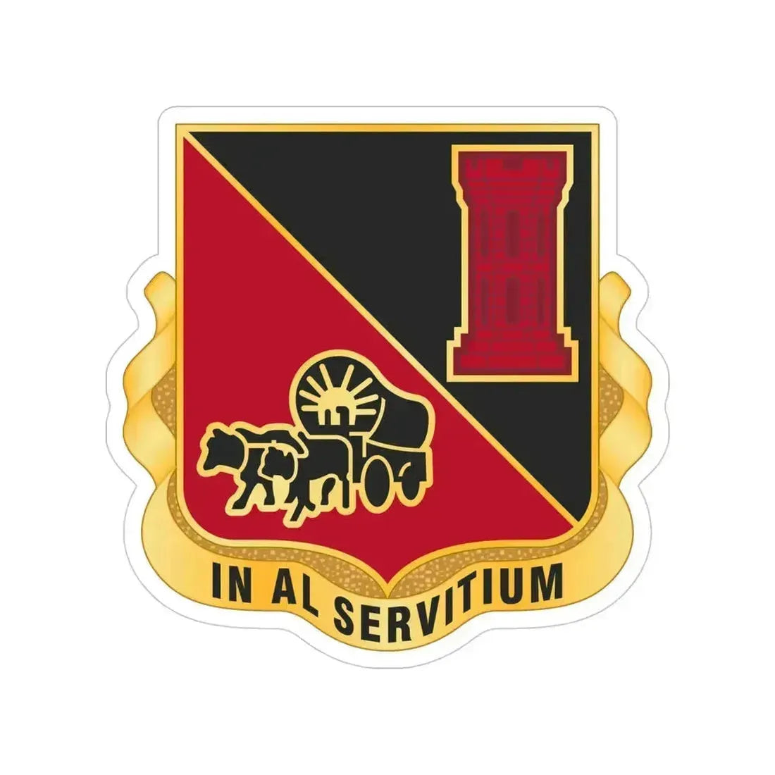 128 Engineer Battalion Nebraska National Guard (U.S. Army) Transparent STICKER Die-Cut Vinyl Decal 4 Inch - The Sticker Space