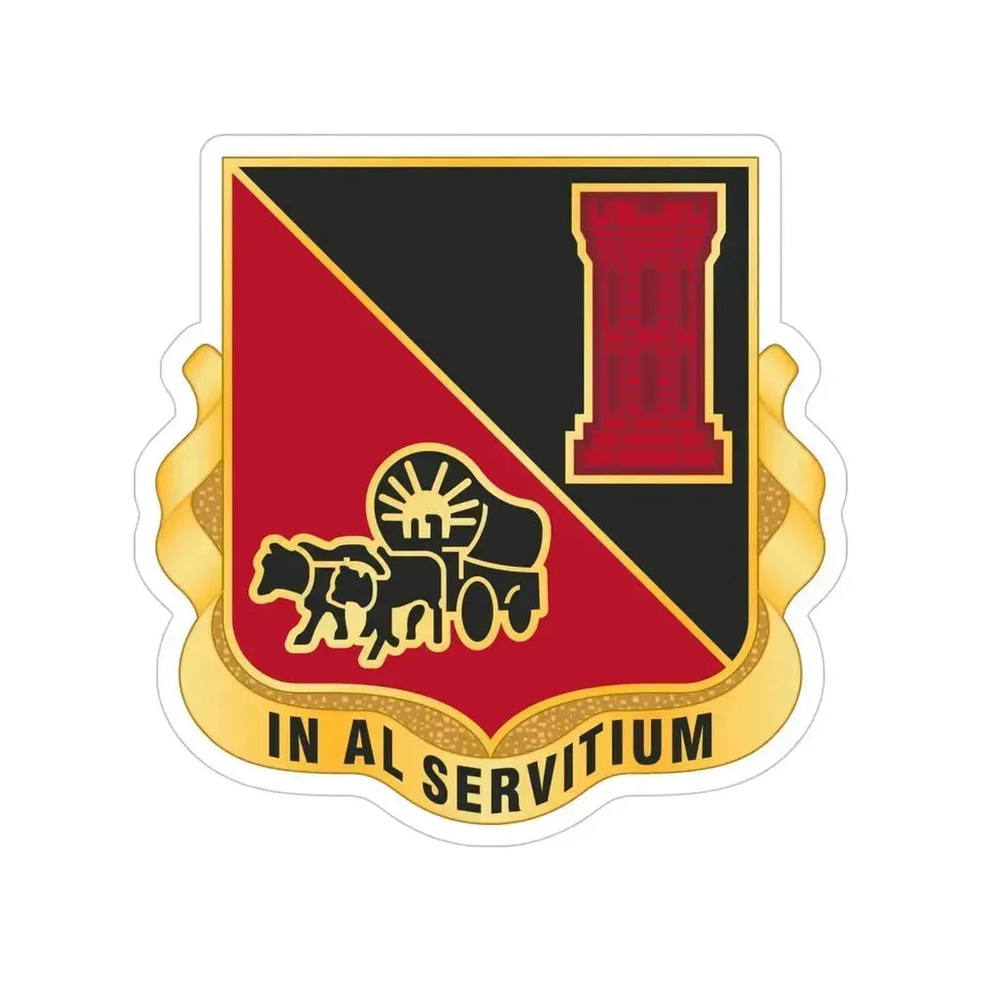 128 Engineer Battalion Nebraska National Guard (U.S. Army) Transparent STICKER Die-Cut Vinyl Decal 5 Inch - The Sticker Space