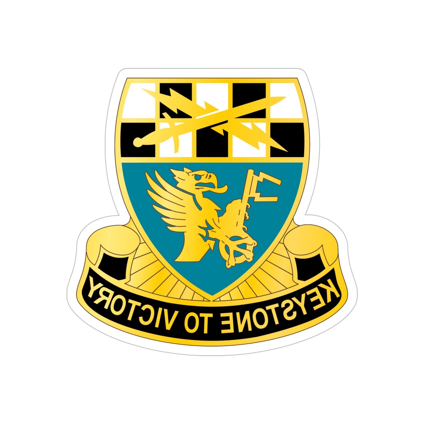 128 Military Intelligence Battalion (U.S. Army) REVERSE PRINT Transparent STICKER-5 Inch-The Sticker Space