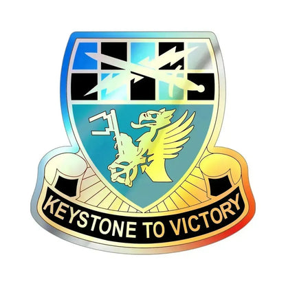 128 Military Intelligence Battalion (U.S. Army) Holographic STICKER Die-Cut Vinyl Decal 4 Inch Holographic - The Sticker Space