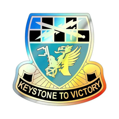 128 Military Intelligence Battalion (U.S. Army) Holographic STICKER Die-Cut Vinyl Decal 6 Inch Holographic - The Sticker Space