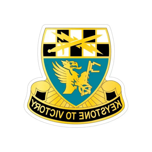 128 Military Intelligence Battalion (U.S. Army) REVERSE PRINT Transparent Die-Cut STICKER 6 Inch Die-Cut Transparent - The Sticker Space