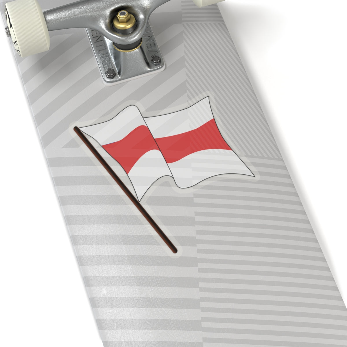 Belarus White Red White Waving Flag Icon (Belarus) STICKER Vinyl Kiss-Cut Decal