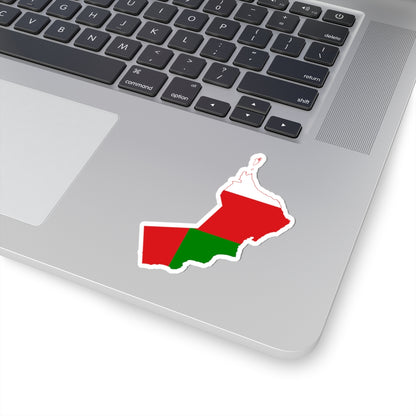 Flag map of Oman (Oman) STICKER Vinyl Kiss-Cut Decal