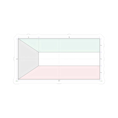 Flag of Kuwait construction sheet (Kuwait) STICKER Vinyl Kiss-Cut Decal